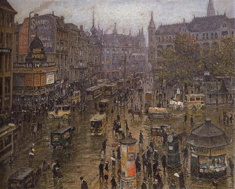 Paul Hoeniger The Spittelmarkt oil painting picture